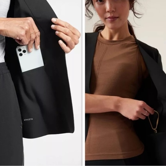 Athleta Avenues Blazer - Black Plus Size 18 - Picture 5 of 15